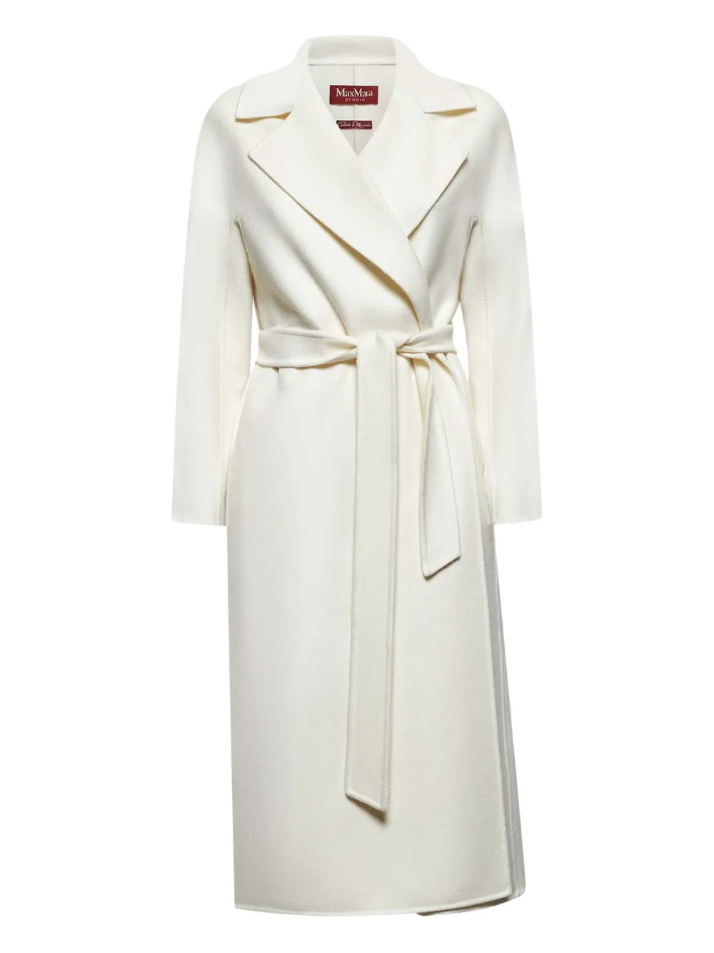 

Шерстяное пальто с поясом MAX MARA, нейтральный