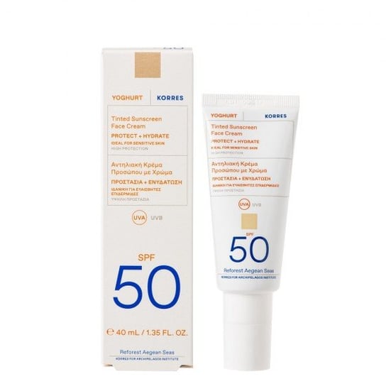 

Крем-краска с тонирующим солнцезащитным кремом SPF50 40 мл Korres Yoghurt