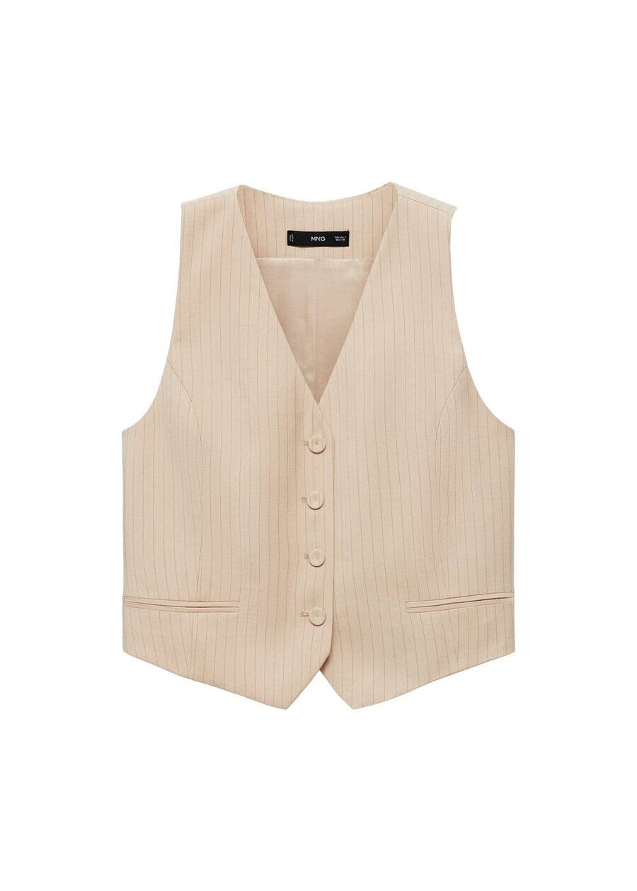 

Жилет MANGO Vest CLAVEL, бежевый