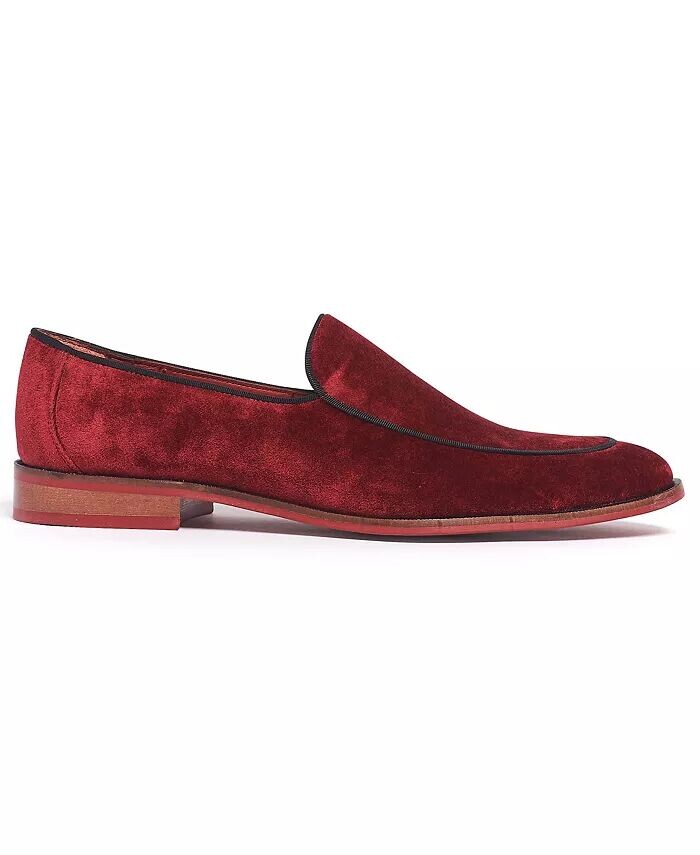 Мужские бархатные свадебные мокасины Prince Slip-On Carlos by Carlos Santana, красный — фото 2