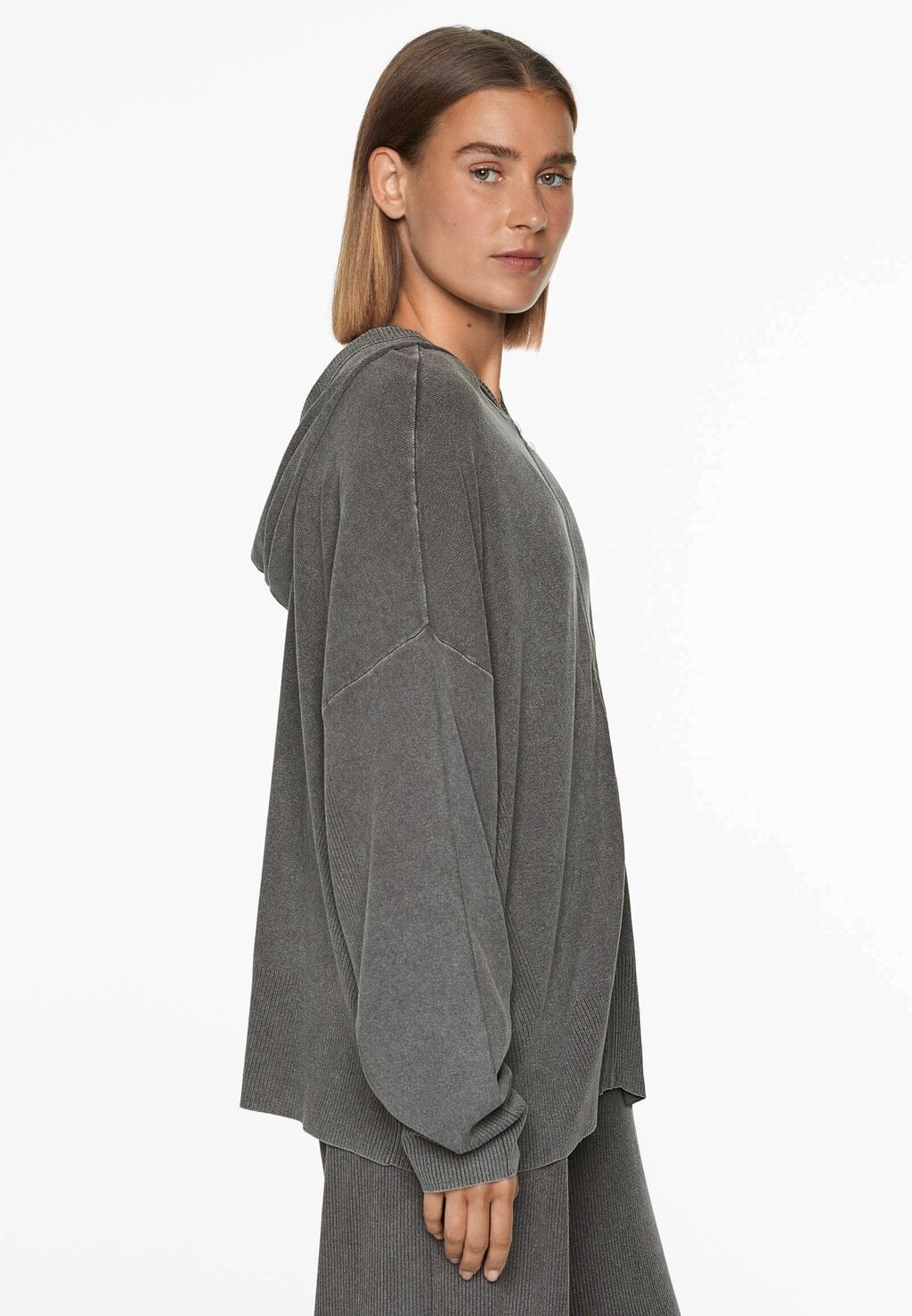 

Кардиган HOODED KNIT OYSHO, темно-серый