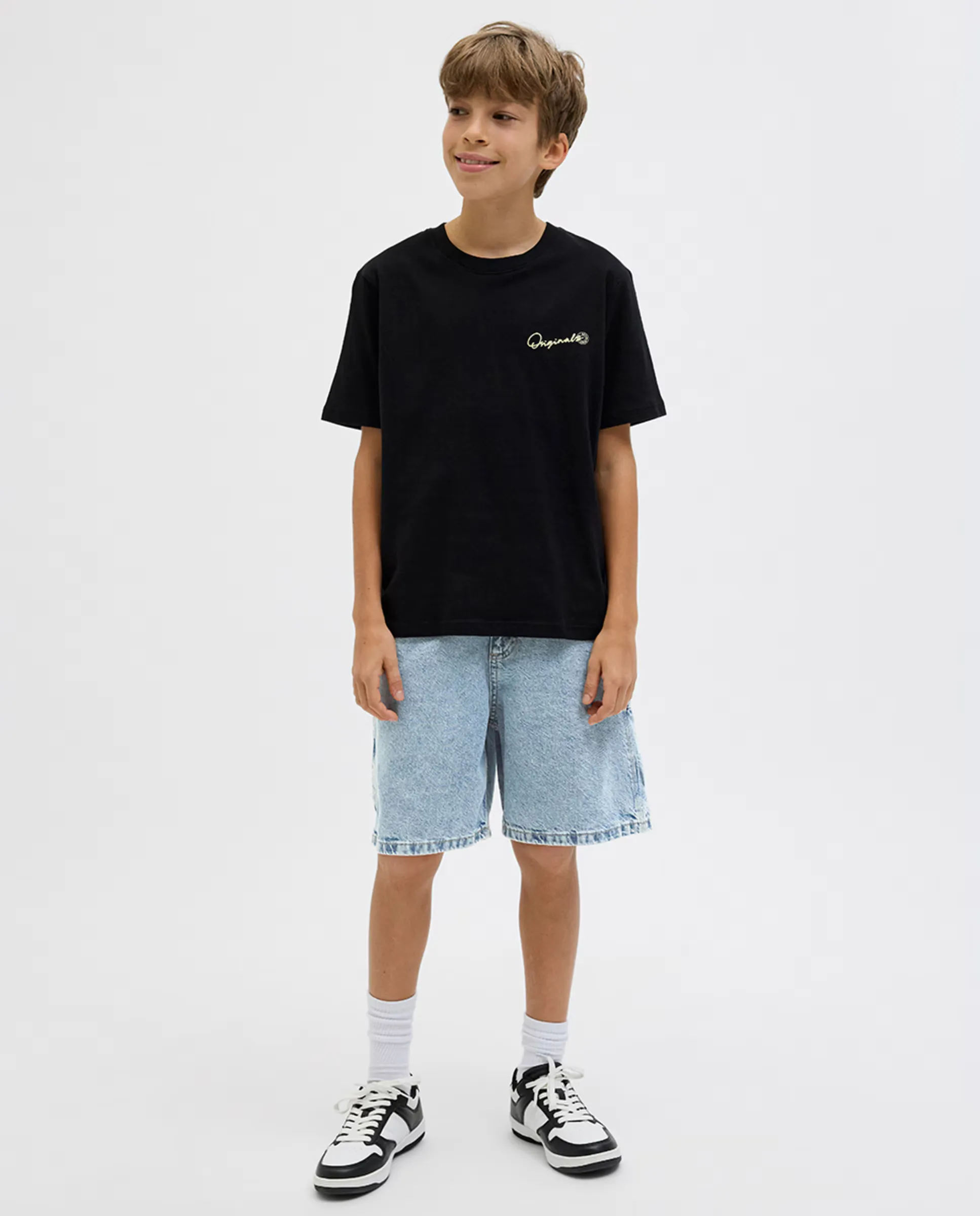

Детские джинсовые бермуды свободного кроя Jack & Jones, синий