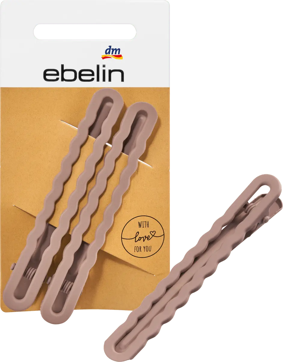 

Заколки для волос коричневые волнистые 2 шт. ebelin