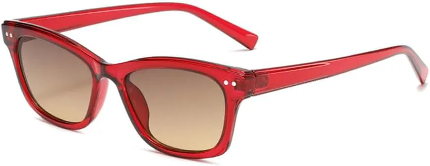 

модные солнцезащитные очки «кошачий глаз» с заклепками для женщин и мужчин, популярные очки для вождения на открытом воздухе, очки для вечеринок TYUVIVO, Jiuhong-tea