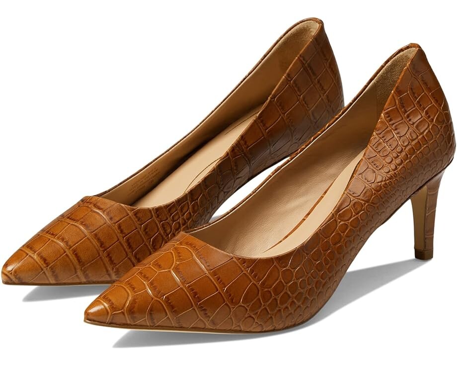 

Туфли Cole Haan Vandam Pump 65 mm, цвет Dark Sequoia Croc Embossed