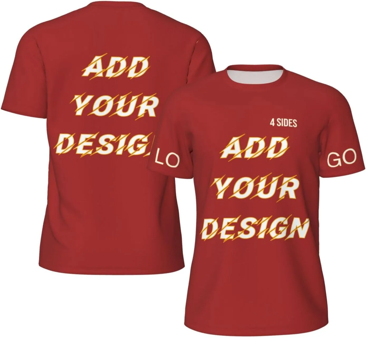 

Футболка мужская Custom T Shirts с принтом на 4 сторонах