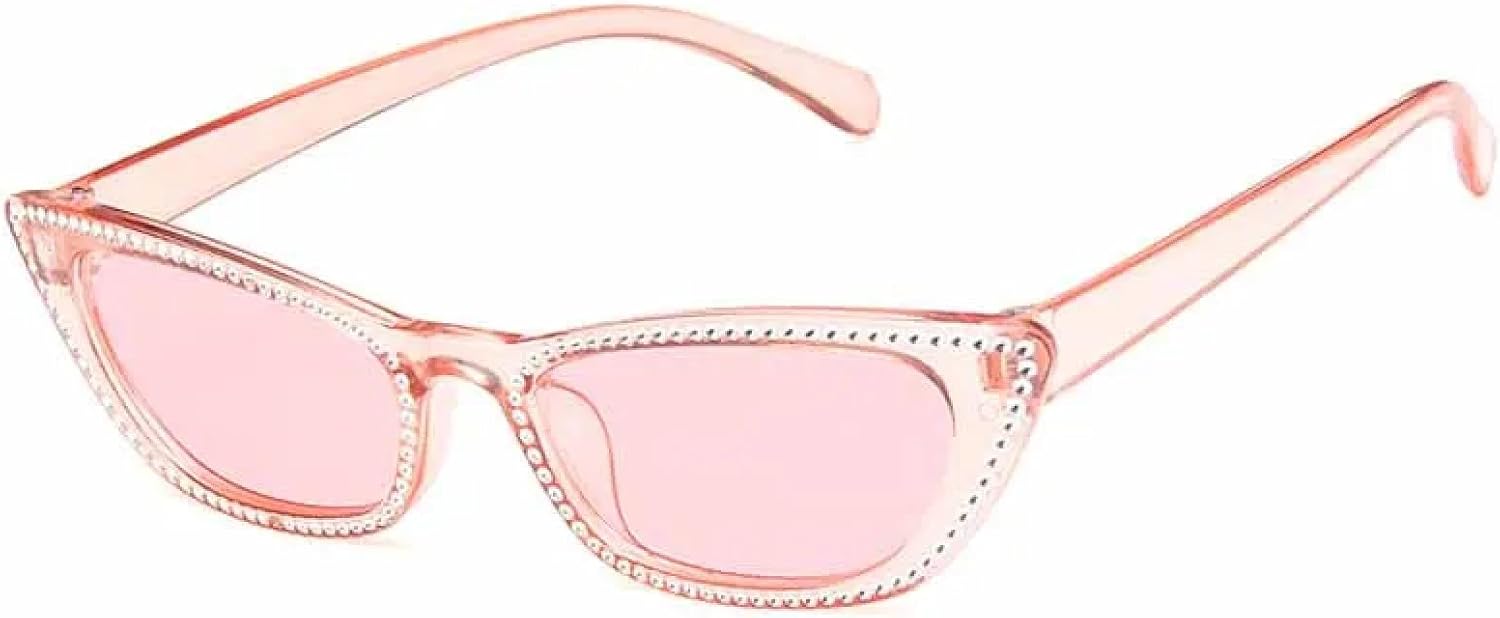 

Ретро-солнцезащитные очки «кошачий глаз» с бриллиантовой инкрустацией, роскошные, модные, для активного отдыха, поездок и путешествий, с защитой от УФ-излучения UV400 TKKTLLT, Pink Pink