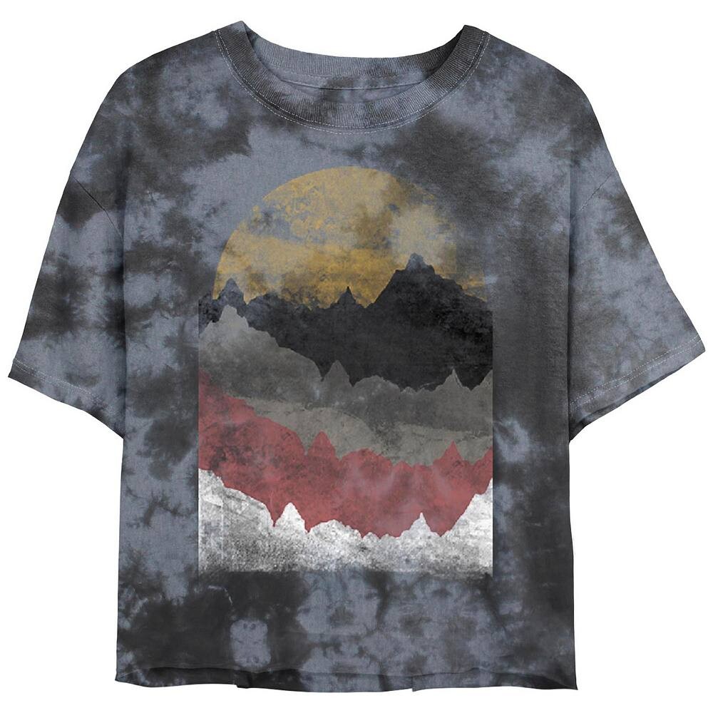 

Укороченная футболка с рисунком Vintage Sunset для подростков, цвет Black Charcoal