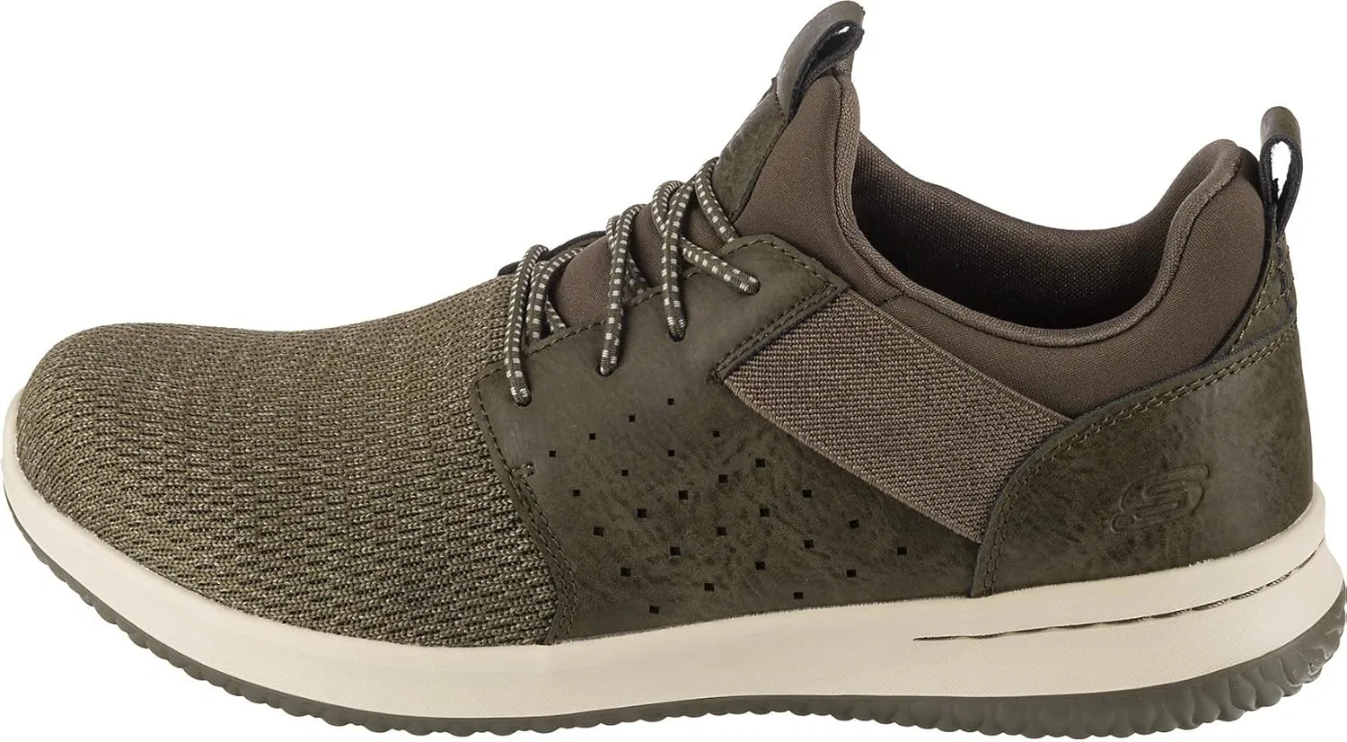 Мужские кроссовки Skechers Delson Camben, Olive Mesh W Synthetic — фото 2