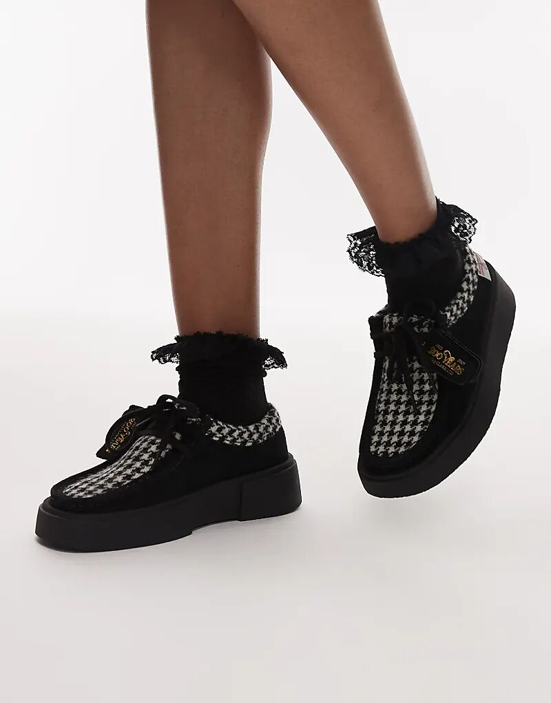 Туфли Clarks Torview из кожи с кисточками из черного твида