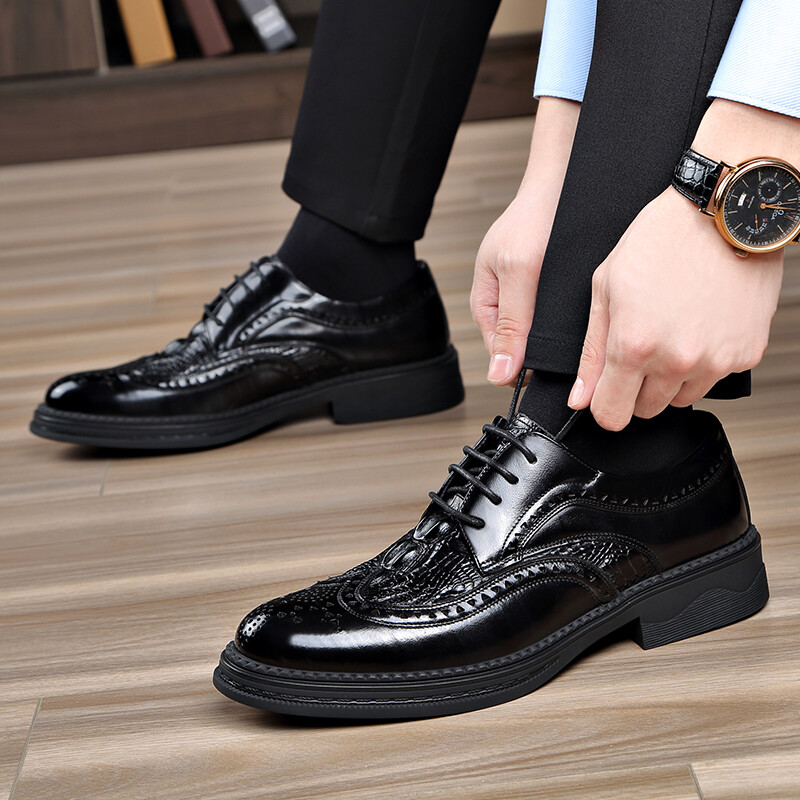 Туфли LUOMAIKE Dress Shoes Men Low-Top — фото 4