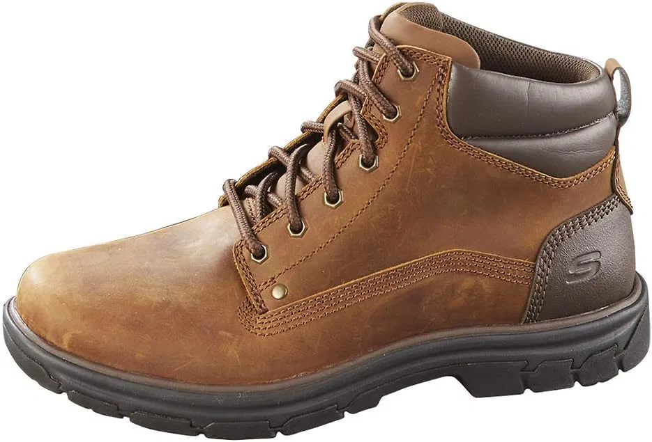 Мужские модные ботинки Skechers Segment Garnet, Dark Brown Leather