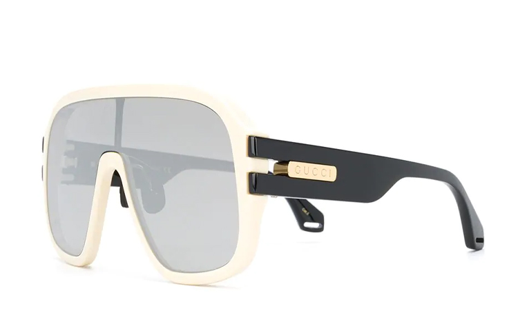 GUCCI Авиаторские солнцезащитные очки унисекс бежево-серые, Beige/Gray — фото 2