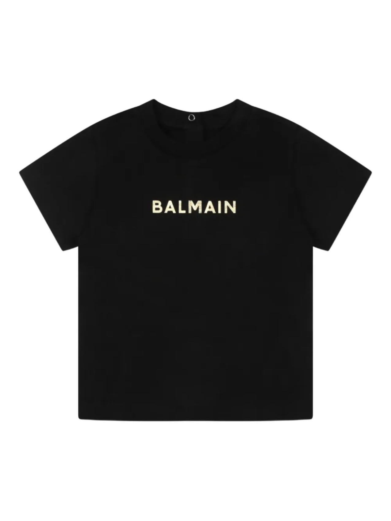 

Футболка с логотипом и фольгой Balmain Kids, черный