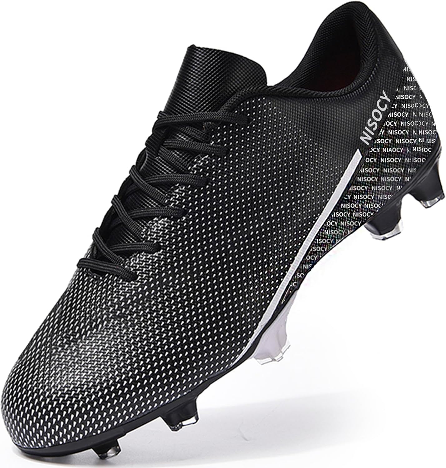 

Футбольные бутсы для мужчин и женщин, кроссовки для футзала и футбола, унисекс, широкие тренировочные кроссовки Nisocy, черный