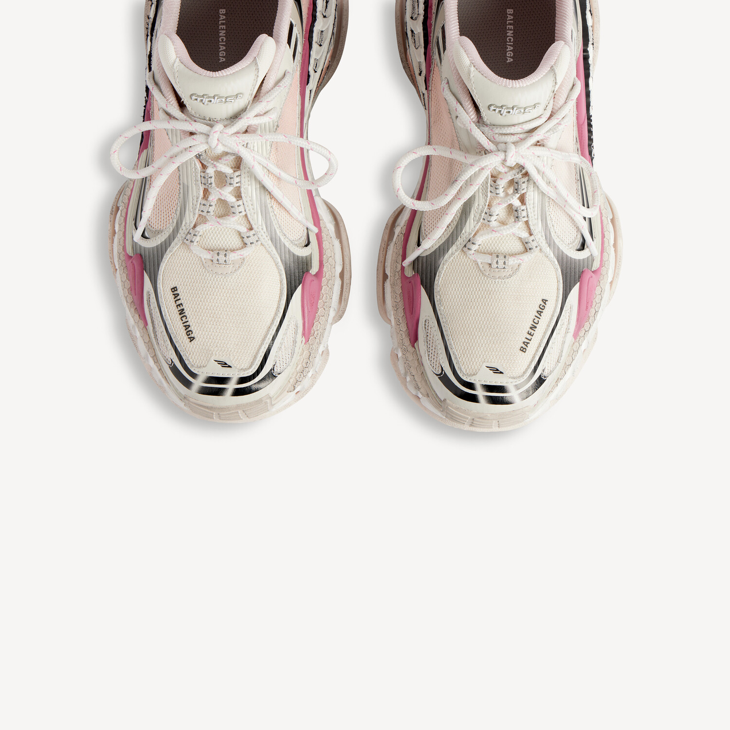 BALENCIAGA Женские кроссовки Triple S.2 с градиентом, фиолетовые — фото 4