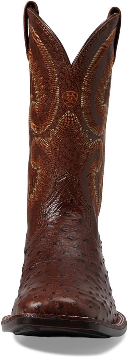 Мужские вестерн-сапоги Ariat Barley Ultra, Dark Tabac Full Quill Ostritch — фото 3