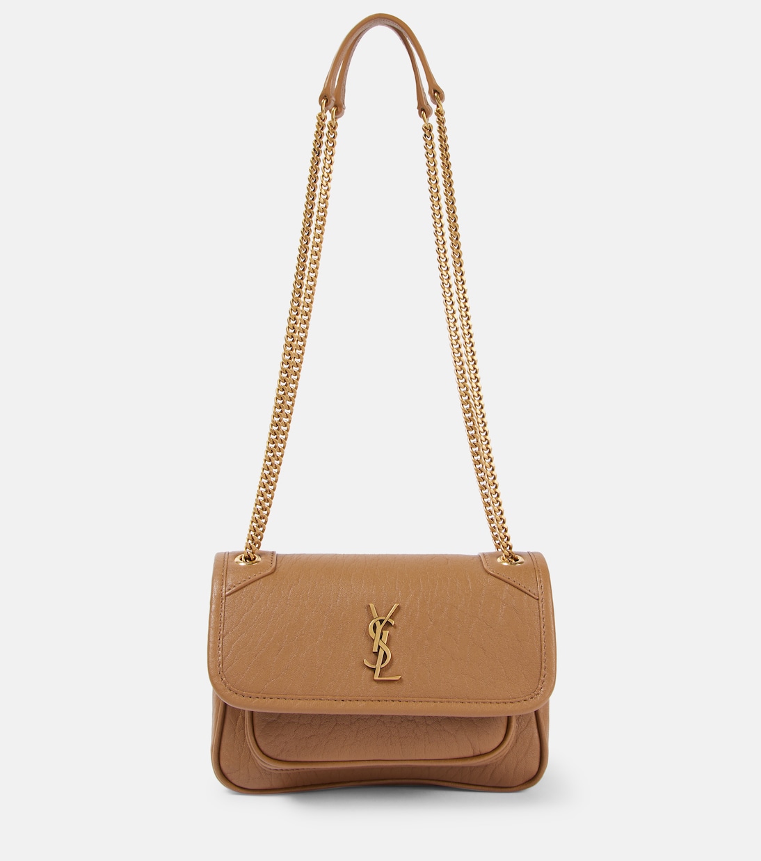 

Niki Mini кожаная сумка через плечо Saint Laurent, Dark Cork