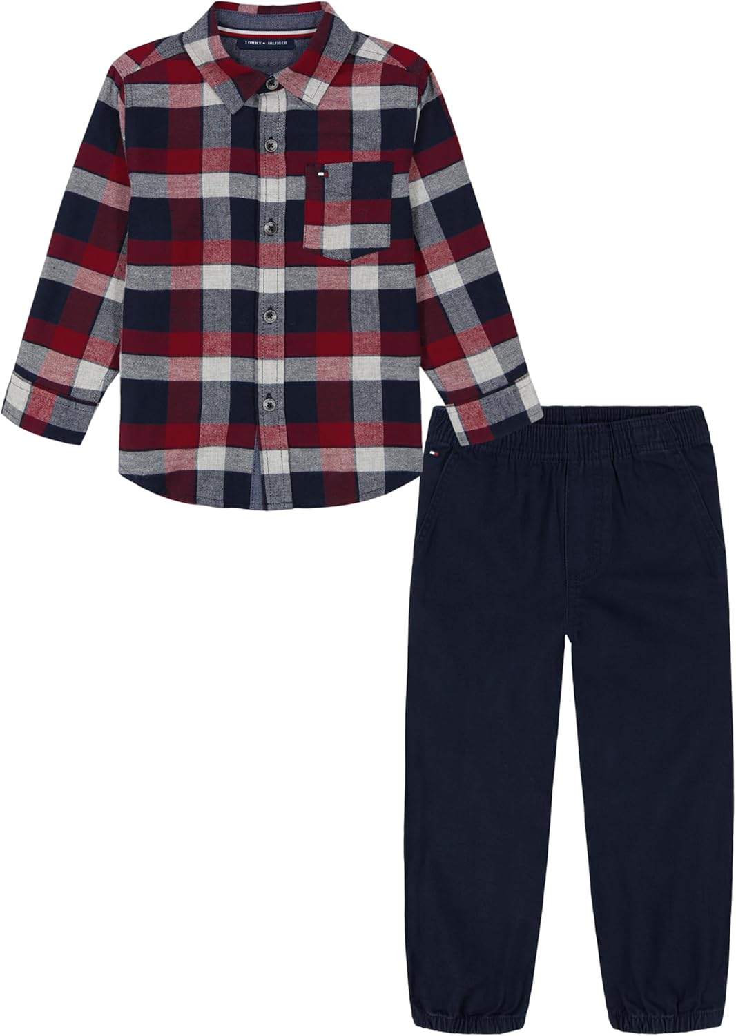 

Комплект из двух тканых рубашек и брюк для мальчиков Tommy Hilfiger, Navy Blazer