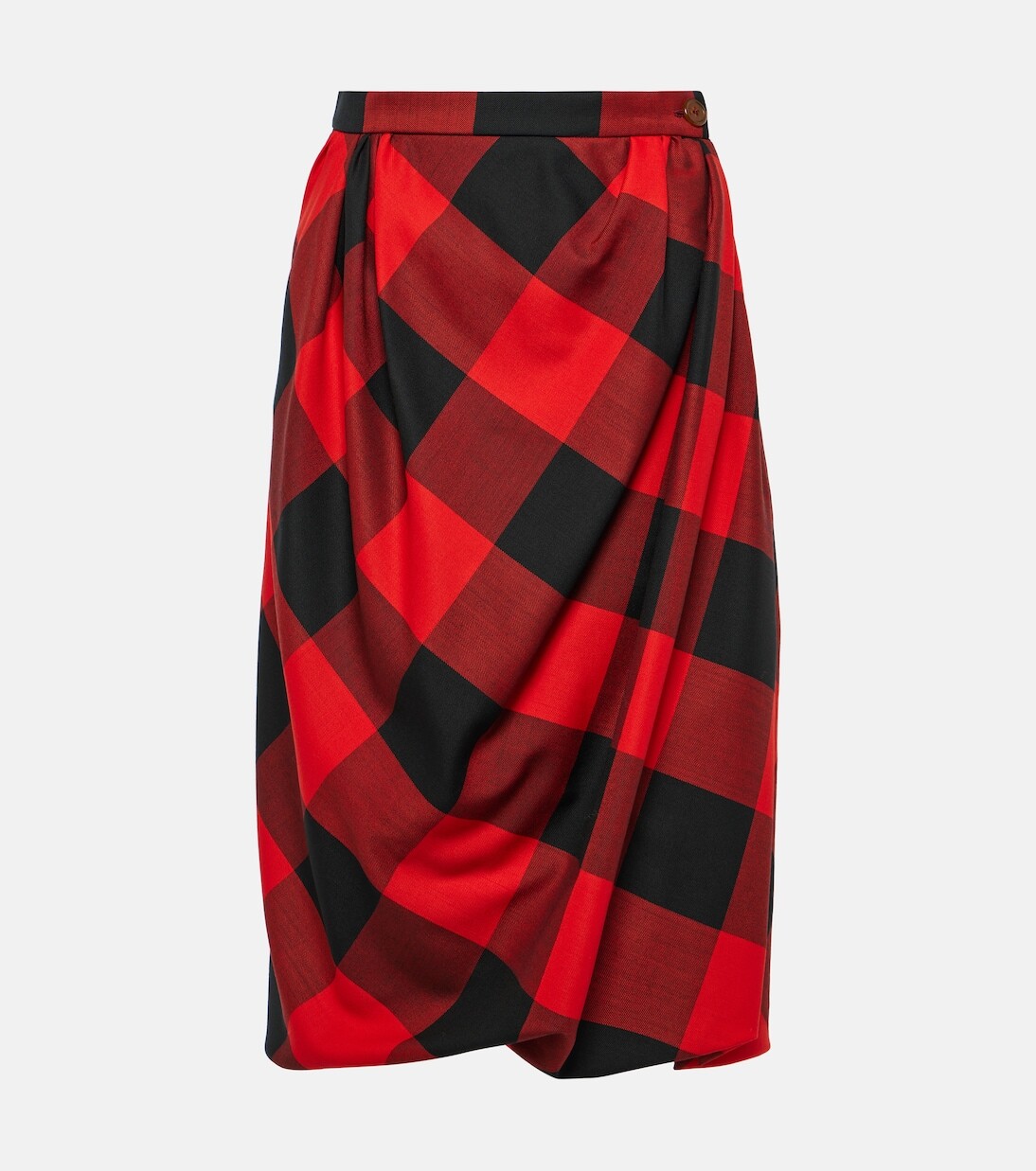 

Юбка миди drunken drape из натуральной шерсти Vivienne Westwood, черный