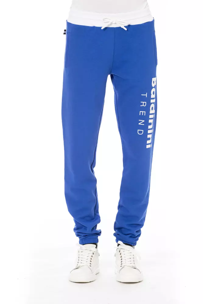 

Синие хлопковые мужские спортивные брюки Baldinini Trend