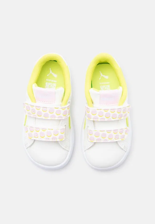 Кроссовки smash fun Puma, Warm White/Lux Lime/Pearl Pink — фото 4