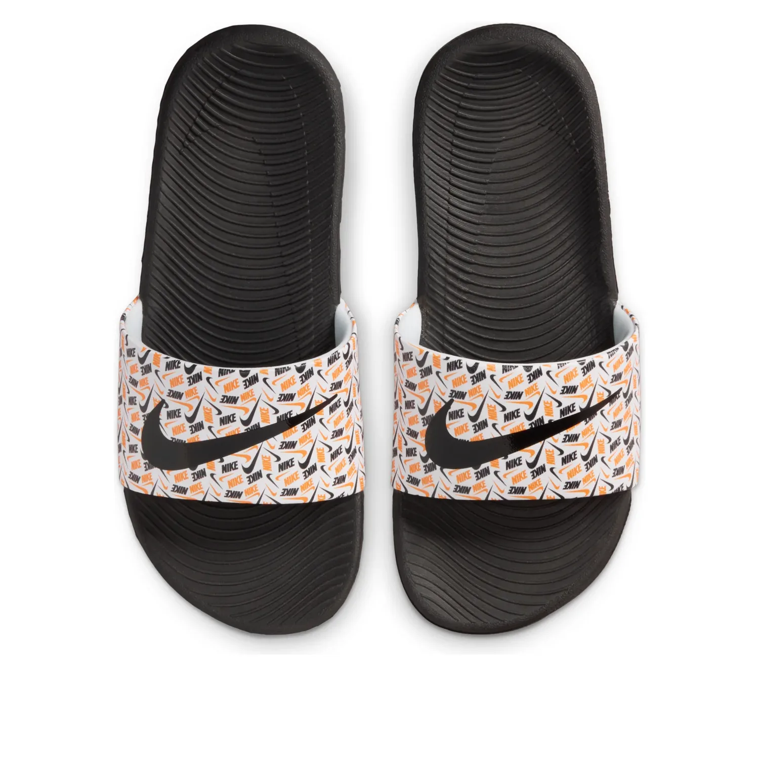 (GS) Шлепанцы Nike Kawa 'White Black Total Orange', мультиколор — фото 3