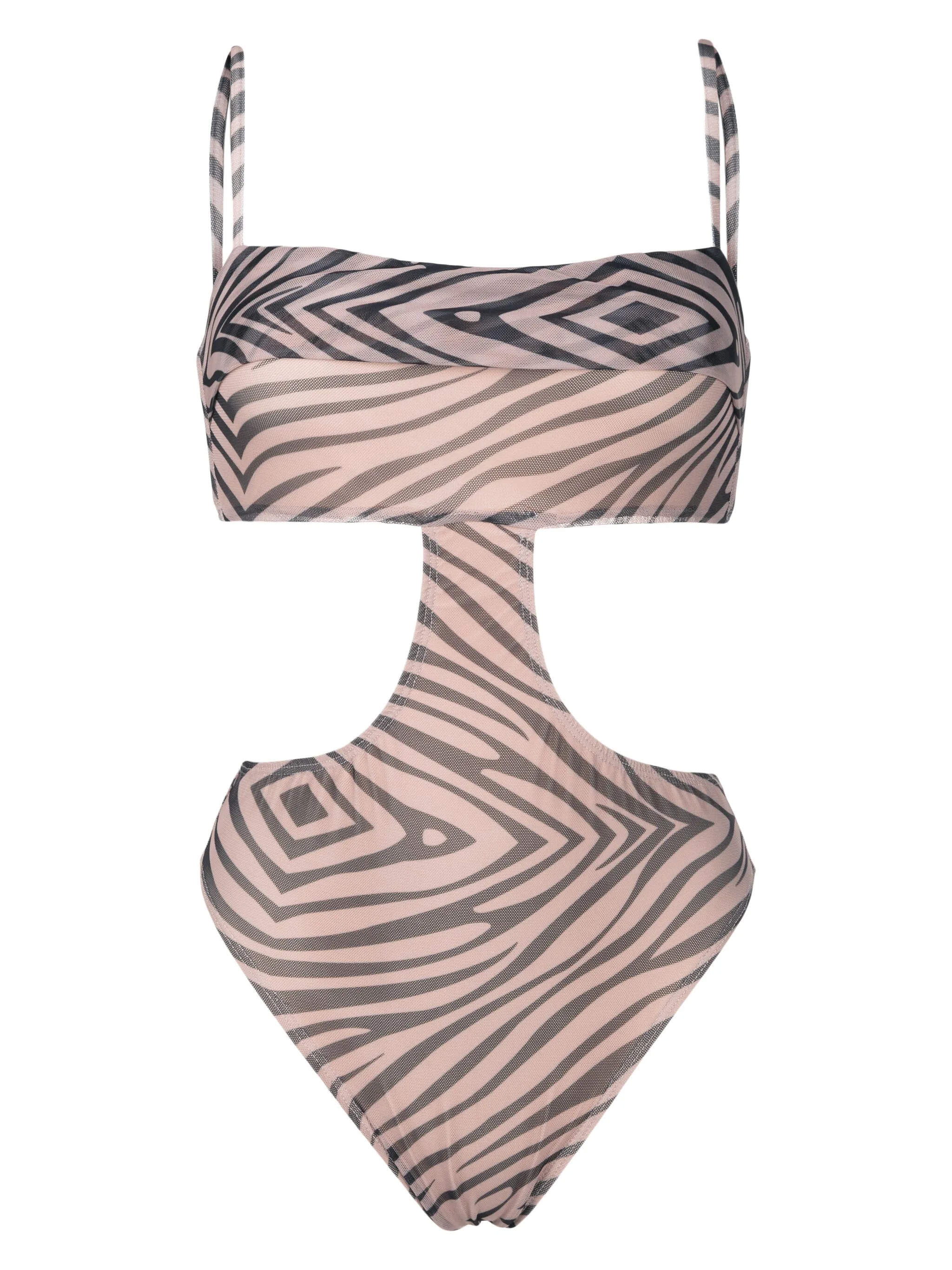 

Купальник с анималистичным узором Amir Slama, коричневый