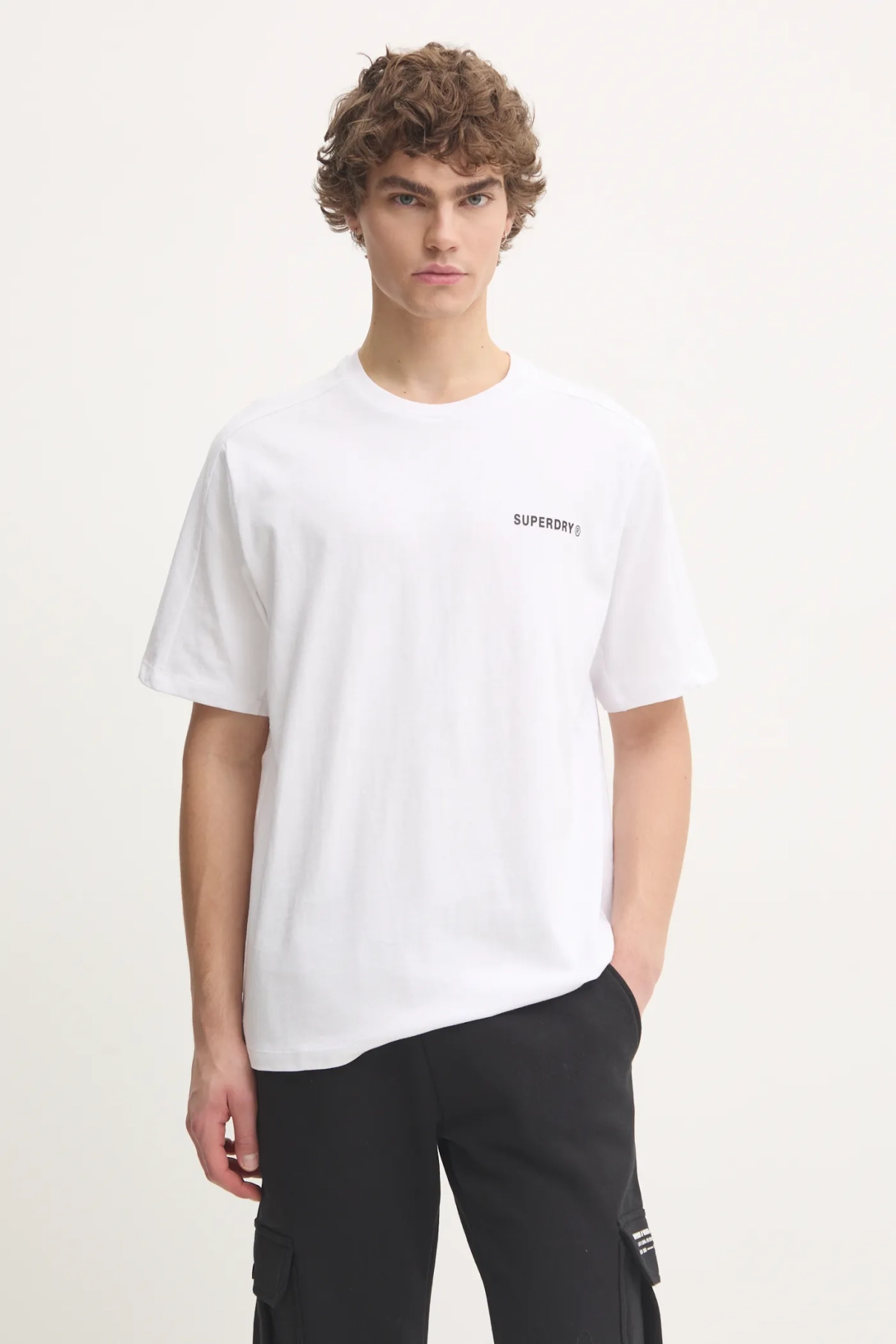 

Хлопковая футболка Superdry, белый