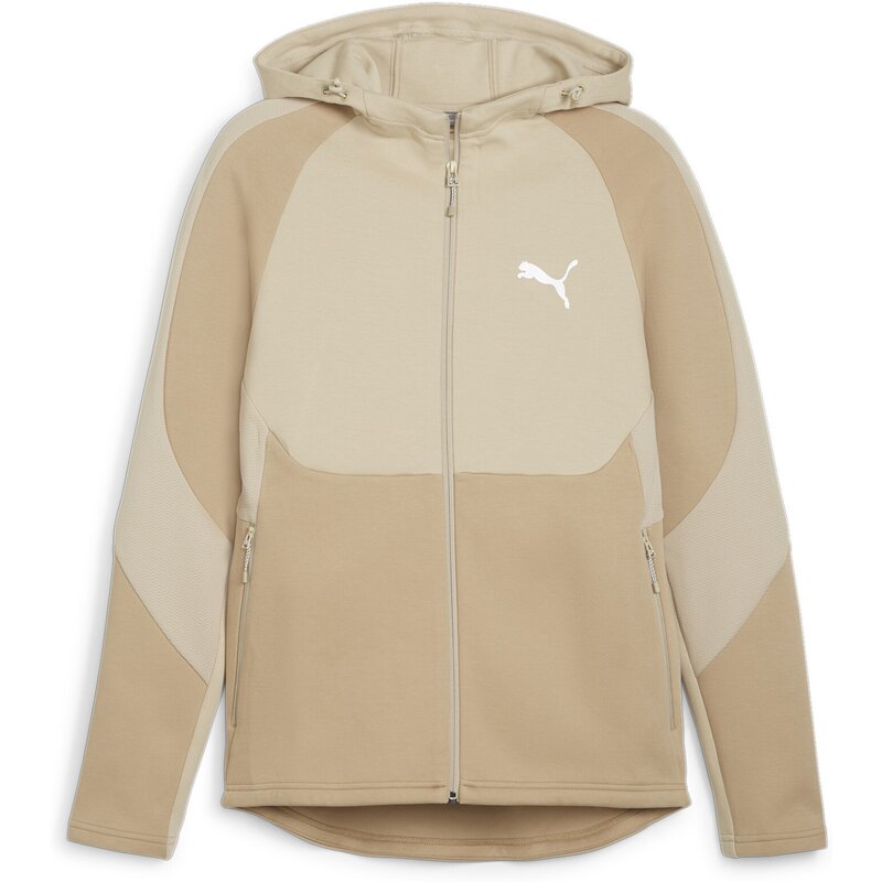 

Толстовка Kapuzensweat evostripe с застежкой-молнией на всю длину Puma, цвет prairie tan