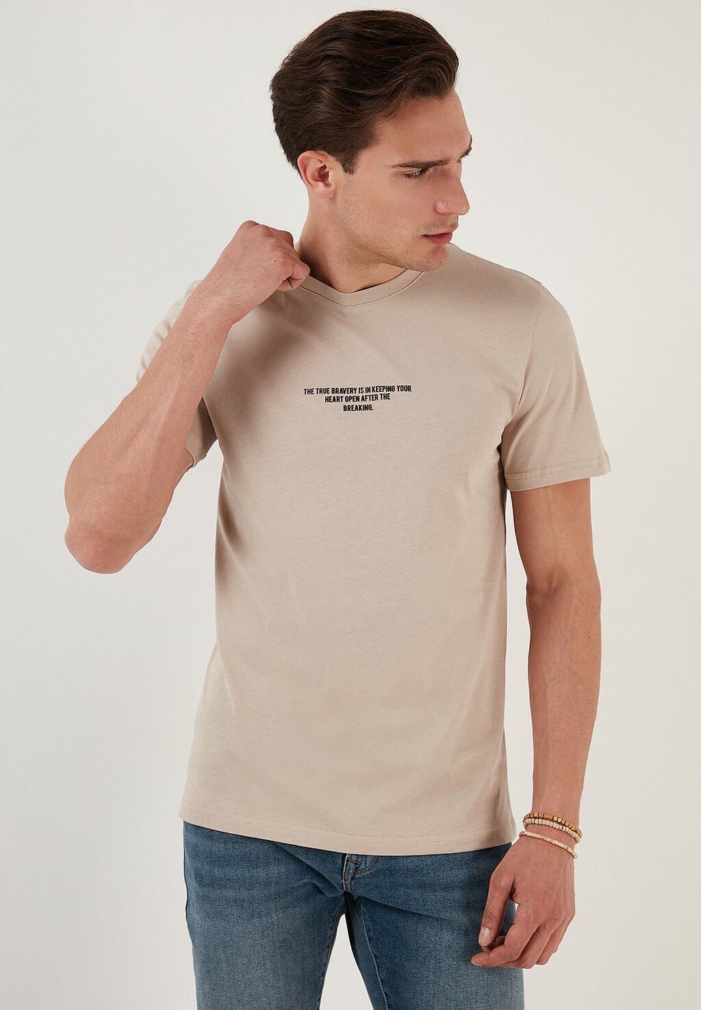 

Футболка с принтом REGULAR FIT Buratti, цвет light brown