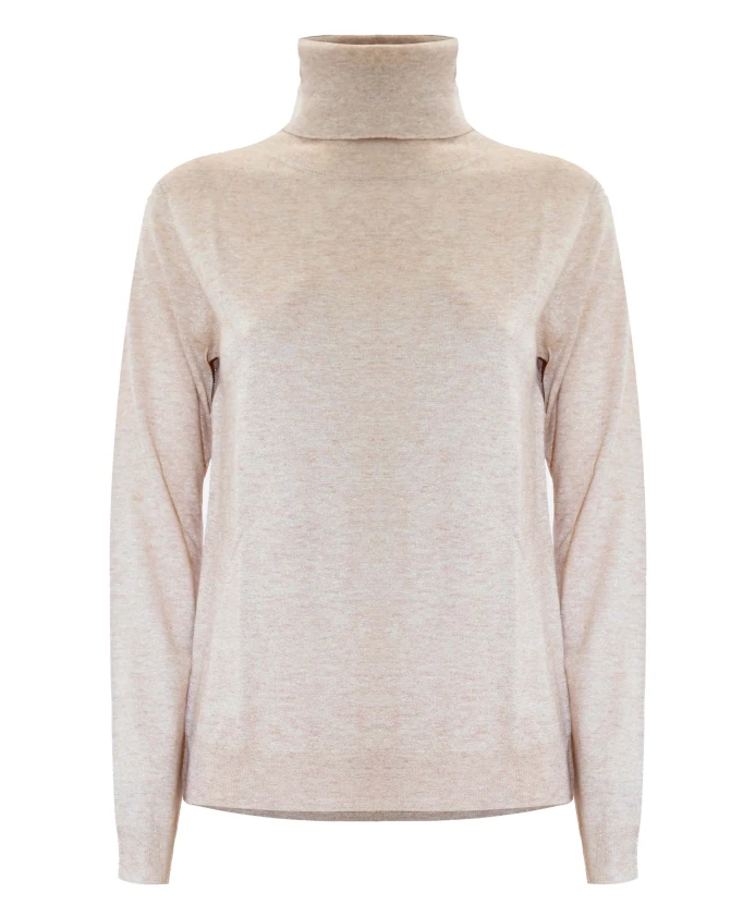 

Стильный, элегантный, облегающий свитер с высоким воротником. Kocca, желтый