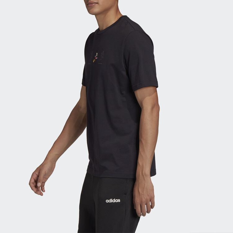 Футболка мужская черная/белая Adidas, черный/белый — фото 4