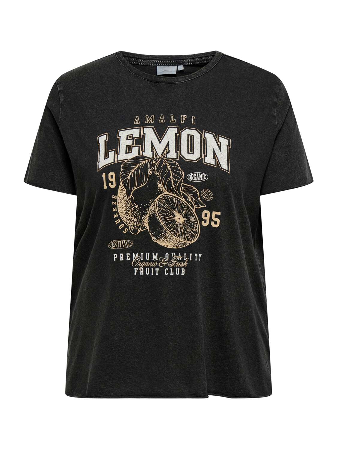 

ONLY Carmakoma Футболка в крапчатом черном цвете, Черный, ONLY Carmakoma Футболка в крапчатом черном цвете