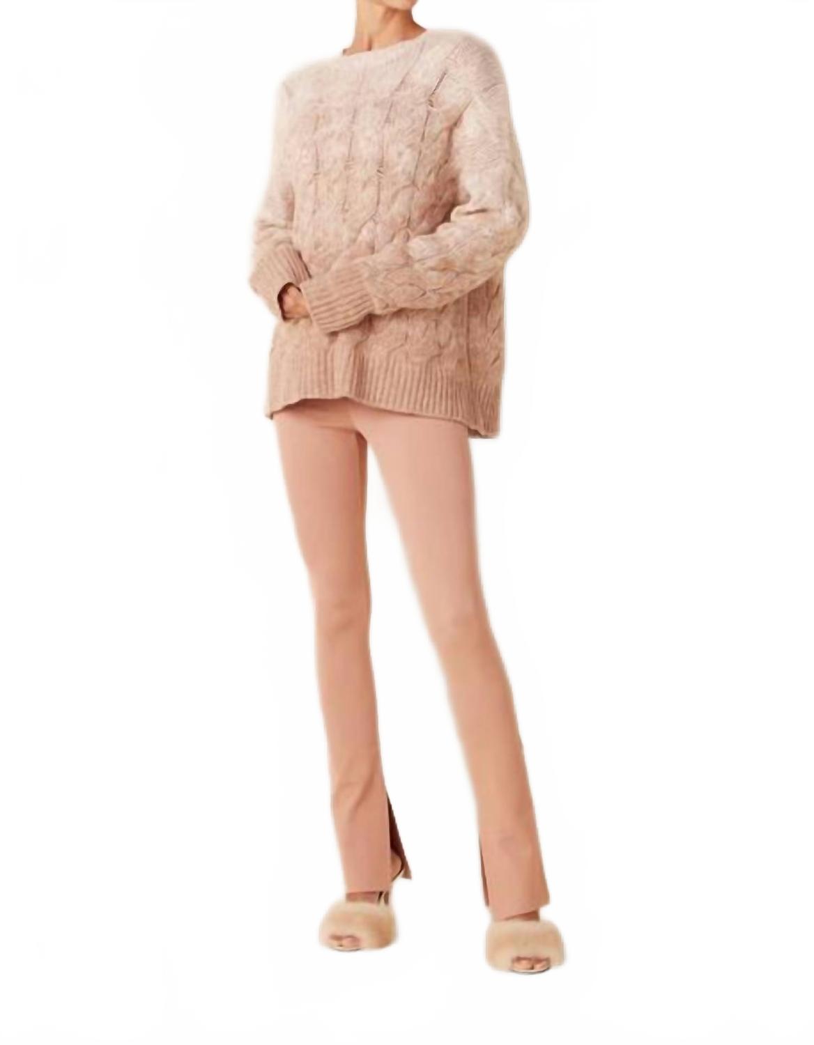 

Женский вязаный свитер Gala Cable Knit, цвет: коричневый, многоцветный Sablyn, коричневый