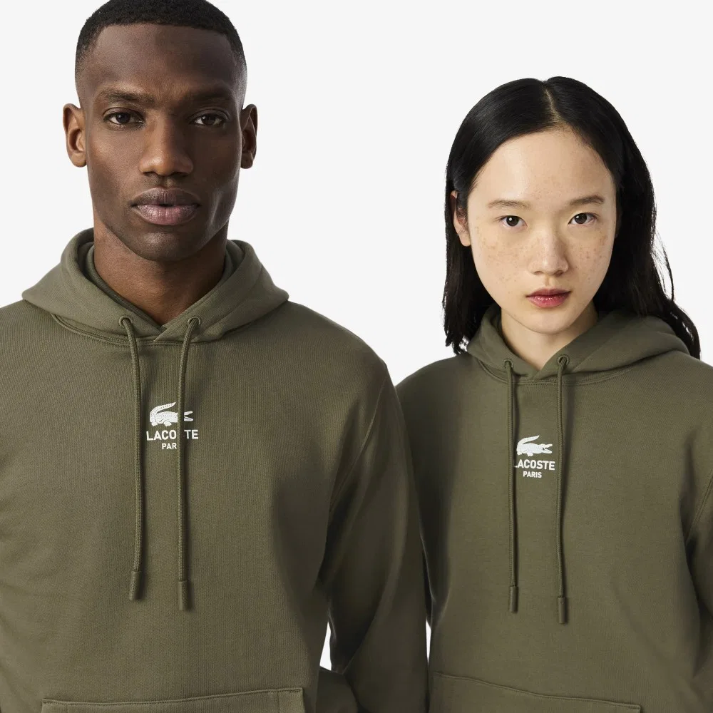 Мужское худи Soft Branding цвета хаки от Lacoste — фото 2