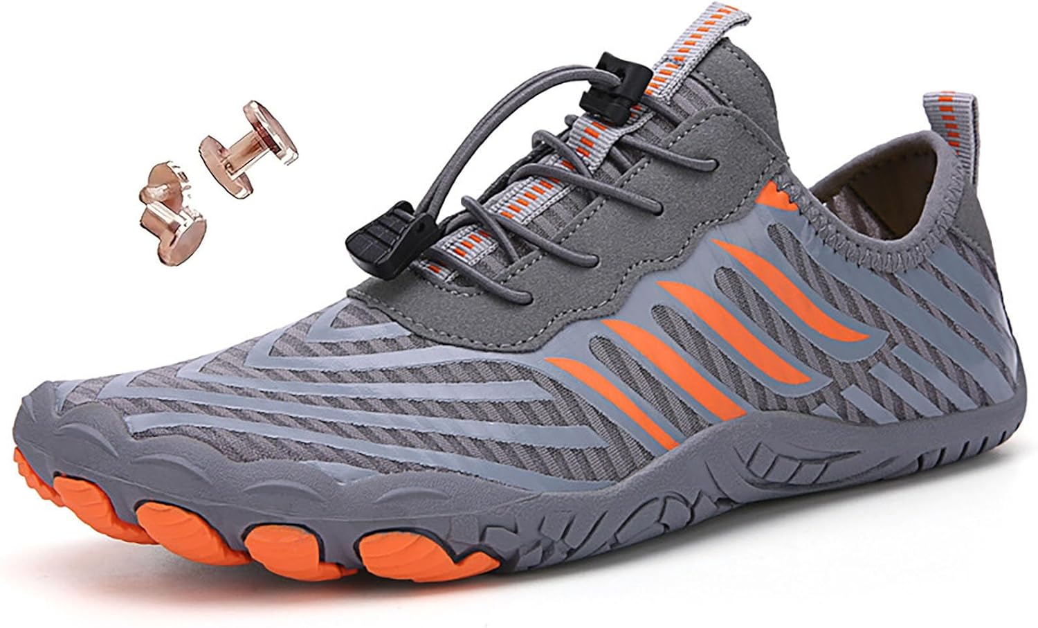 

Кроссовки Zureto с медью, удобная мягкая обувь для пеших прогулок для женщин и мужчин, серый