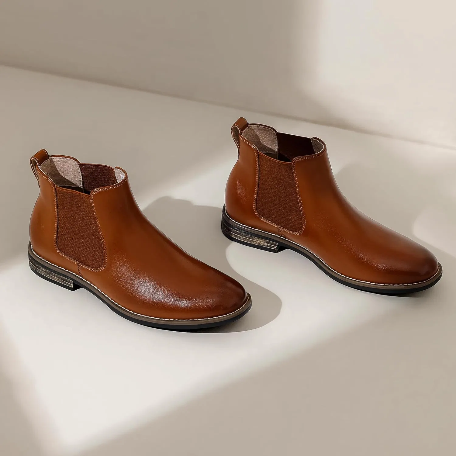 Мужские ботинки челси Bruno Marc, замшевые ботинки до щиколотки, Brown Leather — фото 3