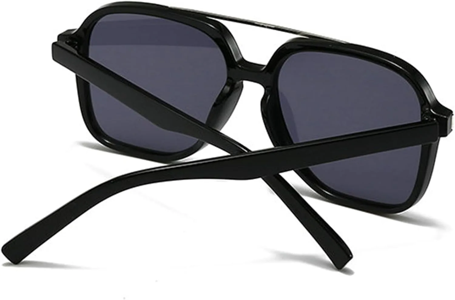 

Willochra Модные солнцезащитные очки-пилот большого размера для женщин и мужчин, ретро-очки в крупной оправе с двойной перемычкой, винтажные солнцезащитные очки, C1