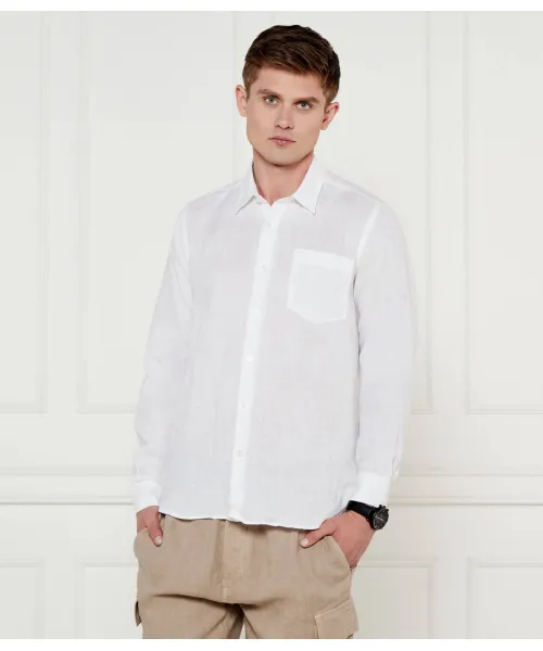 

Льняная рубашка Caroubis Regular fit Vilebrequin, белый