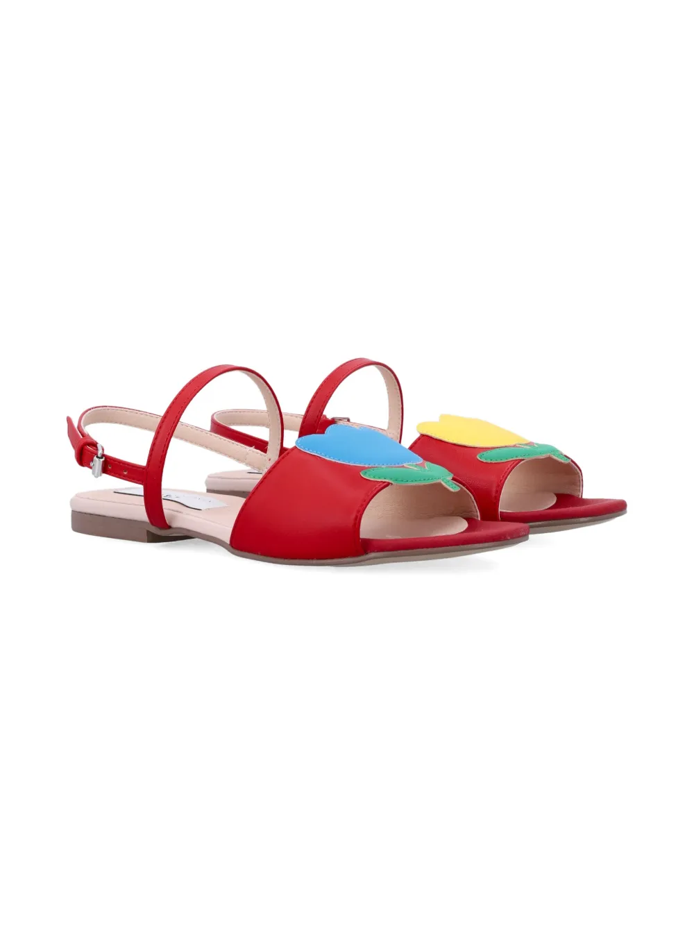 Босоножки tulip с открытым мысом Stella McCartney Kids, красный — фото 2