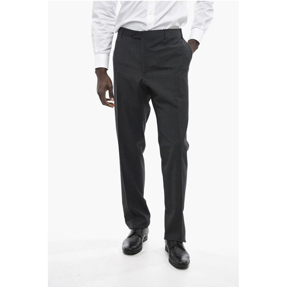 

Брюки ACADEMY из эластичной шерсти с узором Pin Check Corneliani, Gray