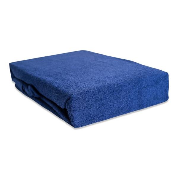 

Простынь на подгонке Hometex Premium Textiles Frottee 180-200x200, 200x32x200 см цвет navy