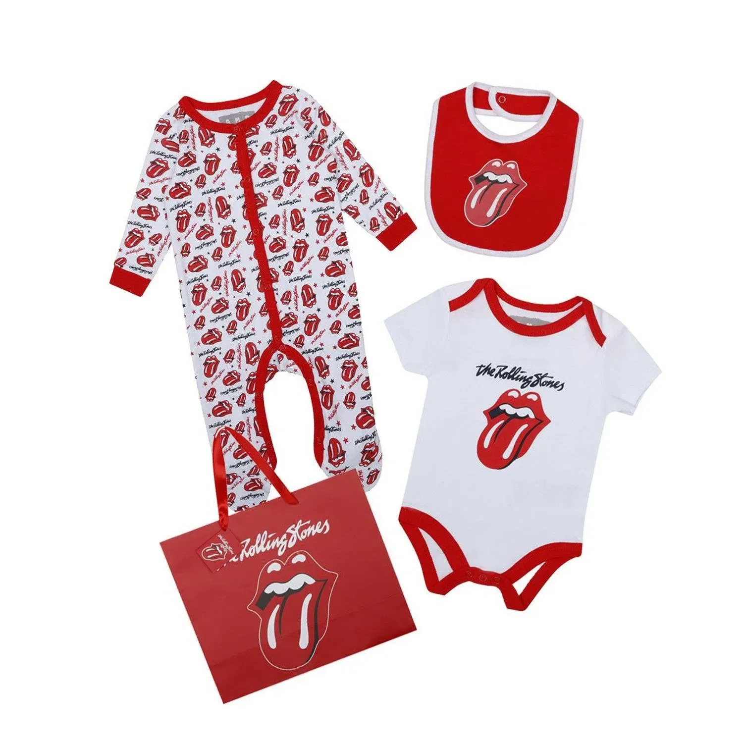 Комплект детской одежды Rolling Stones, 3 предмета, Amplified, белый