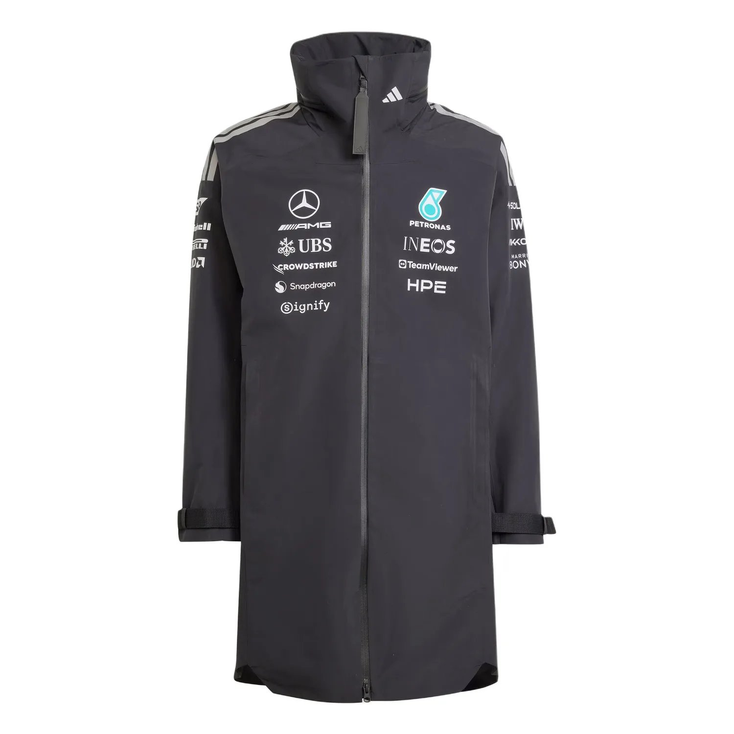 Куртка-парка MERCEDES AMG PETRONAS FORMULA 1 TEAM RAIN мужская Adidas, черный