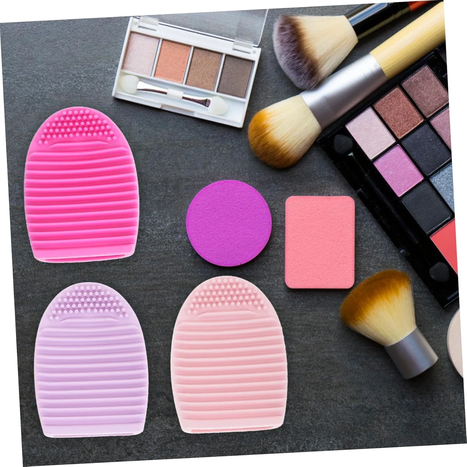 Набор для очистки кистей Silicone Brush Cleaner, 6 шт, KAILIKETIY — фото 2