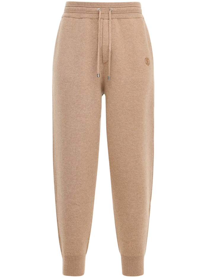 

Элегантные спортивные брюки Camel Monogram Cashmere Burberry, коричневый
