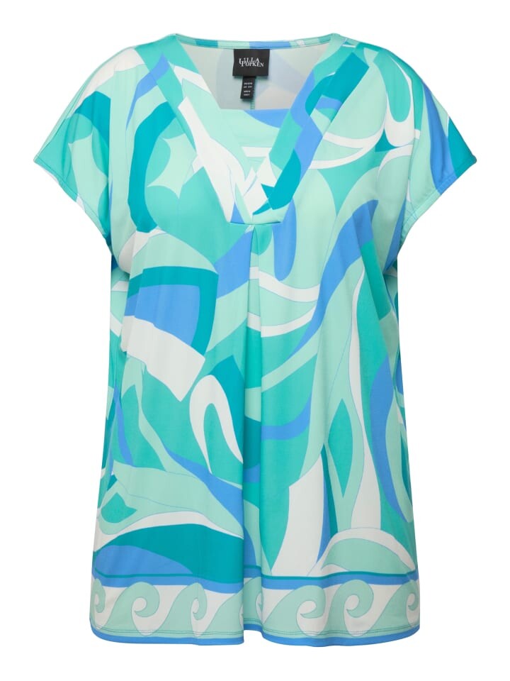 

Футболка Ulla Popken Strick Top, цвет helles karibikgrün
