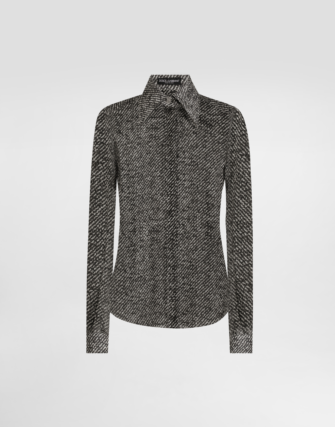 

Шелковая шифоновая рубашка с принтом букле Dolce & Gabbana, мультиколор