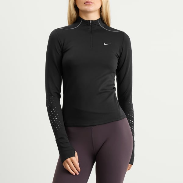Светоотражающая молния Nike до середины груди Nike Running, черный & reflective серебро — фото 2
